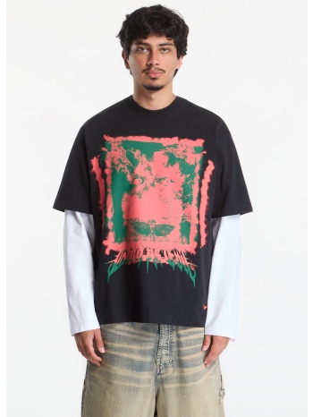 t-shirt nike sportswear `your message here` t-shirt black l