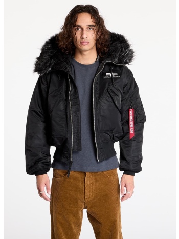 μπουφάν alpha industries 45p hooded black/ black l