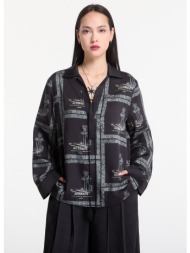 πουκάμισο allsaints lettie shirt waimea black 10