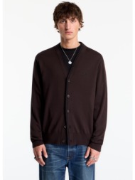 πουλόβερ fred perry classic cardigan rich brown m