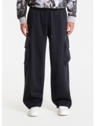 φόρμα jordan brooklyn men`s oversized fleece cargo pants black/ dk smoke grey l