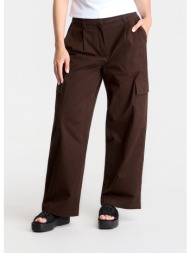 παντελόνια calvin klein jeans cotton ewaist cargo pant dark coffee l