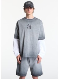 t-shirt new era mlb washed logo tee new york yankees unisex black l