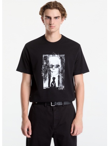 t-shirt karl lagerfeld jeans reg karl kameo tee black l σε προσφορά