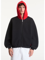 φούτερ jordan flight men`s pullover hoodie black/ university red m