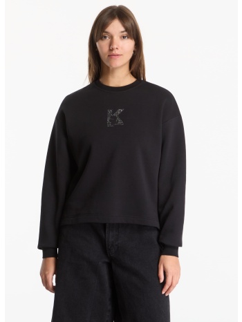 φούτερ karl lagerfeld jeans reg k logo sweat black m σε προσφορά