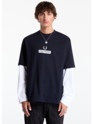t-shirt fred perry fred perry graphic t-shirt navy s