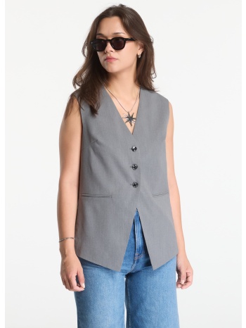 γιλέκο samsøe samsøe satova vest 15145 gun metal mel. m σε προσφορά