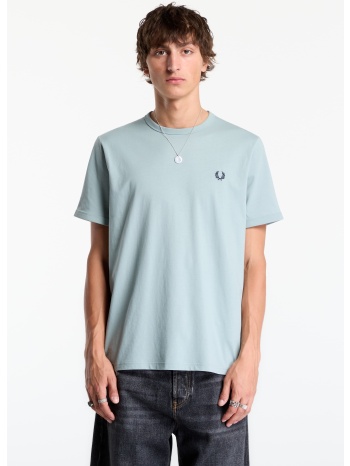 t-shirt fred perry ringer t-shirt silver blue s