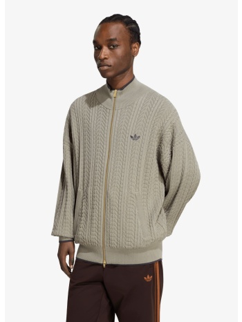 πουλόβερ adidas firebird cable knit track top silver pebble