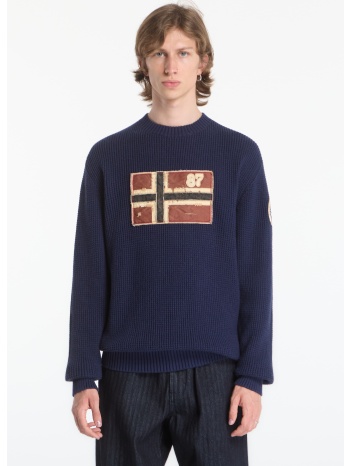 πουλόβερ napapijri archive knit jumper blu marine l