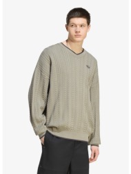 πουλόβερ adidas cable knit crewneck sweatshirt silver pebble m