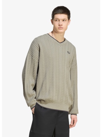 πουλόβερ adidas cable knit crewneck sweatshirt silver