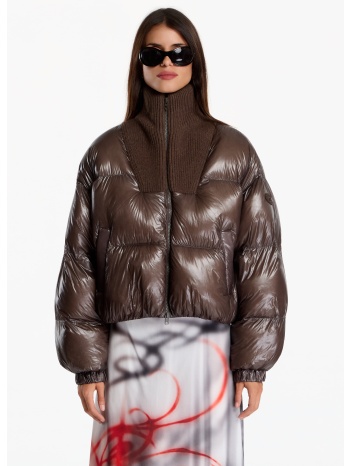 φουσκωτό μπουφάν diesel w-arrior jacket plum kitten xxs