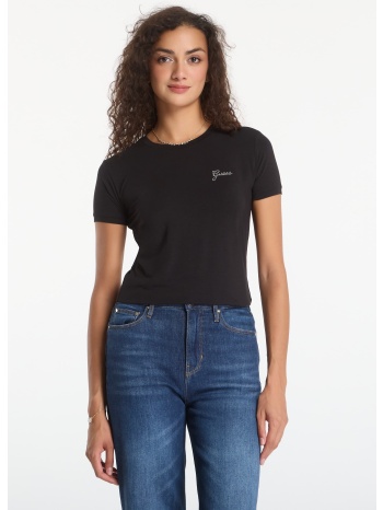 t-shirt guess new ss cn mini logo tee jet black s σε προσφορά