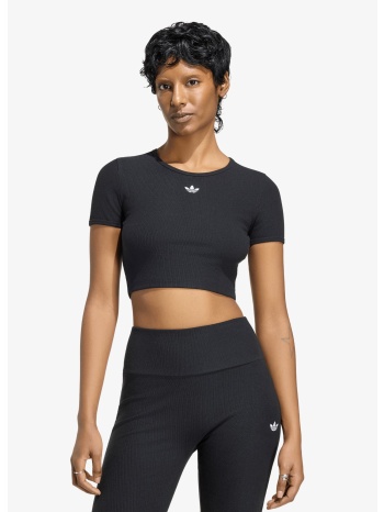 t-shirt adidas essentials rib t-shirt black xs σε προσφορά