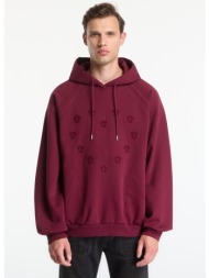 φούτερ études studio structure b heart hoodie wine l