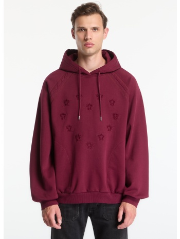 φούτερ études studio structure b heart hoodie wine l σε προσφορά