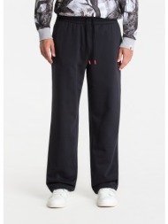 φόρμα jordan brooklyn fleece men`s open-hem pants black/ university red l