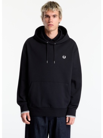 φούτερ fred perry tipped hooded sweatshirt black l