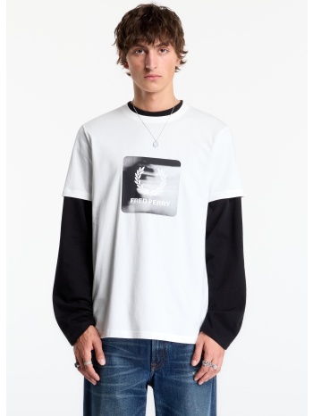 t-shirt fred perry laurel wreath digital tshirt snow white l
