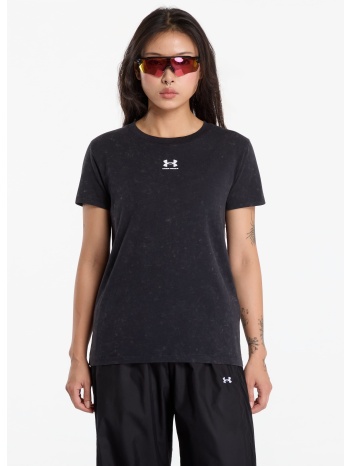 t-shirt under armour rival cotton wash ss black m