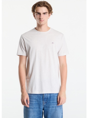 t-shirt gant reg shield ss t-shirt glacier melange m σε προσφορά