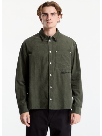 πουκάμισο karl lagerfeld jeans boxy corduroy shirt beetle xl σε προσφορά