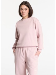 φούτερ queens women`s sweats essential crewneck dust pink xs