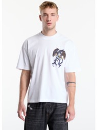 t-shirt allsaints raptour ss crew optic white l