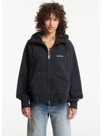 μπουφάν carhartt wip w` hooded painter jacket black destroy