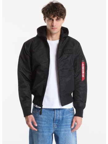 μπουφάν alpha industries ma-1 zip hood backprint black/ σε προσφορά