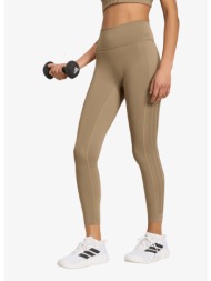 κολάν adidas optimé workout 3-stripes 7/8 leggings khaki six s