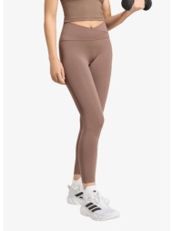 κολάν adidas 3 stripes studio all me 7/8 x-over leggings earth strata xl