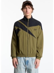 μπουφάν reebok vector track top olive stone/ black l