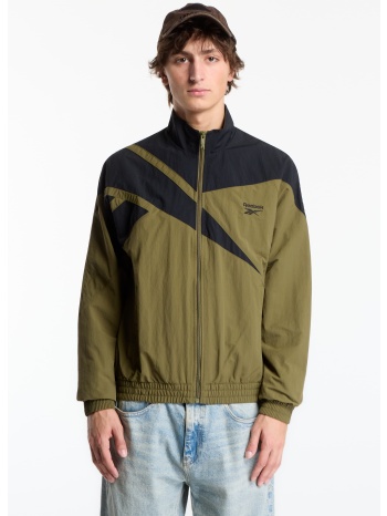 μπουφάν reebok vector track top olive stone/ black l