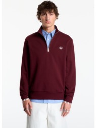 φούτερ fred perry half zip sweatshirt oxblood l