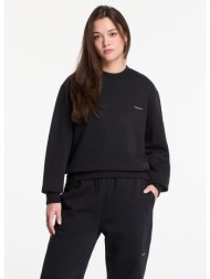 φούτερ queens women`s sweats essential crewneck black xs
