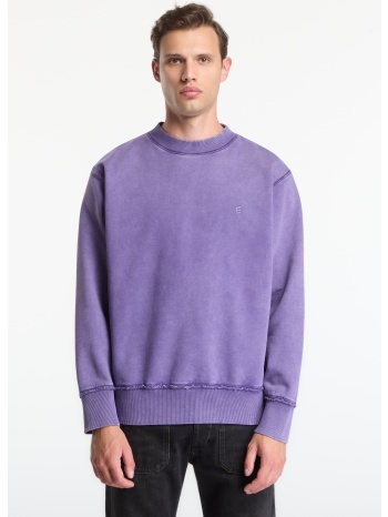 φούτερ études studio national crew accent sweatshirt purple σε προσφορά
