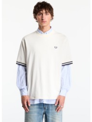 t-shirt fred perry bold tipped tshirt ecru m