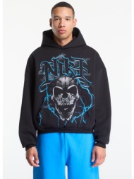 φούτερ nike standard issue men`s brushed pullover basketball hoodie black/ lt current blue/ pale ivo