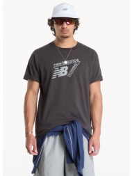 t-shirt new balance classic tri-logo t-shirt black cement s