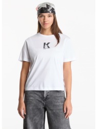 t-shirt karl lagerfeld jeans reg k logo tee white l