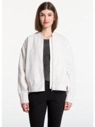 γιλέκο calvin klein linen bomber jacket white sand m