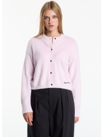πουλόβερ karl lagerfeld jeans cropped knit cardigan lilac