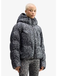 φουσκωτό μπουφάν adidas by stella mccartney short padded winter jacket printed dove grey/ carbon s