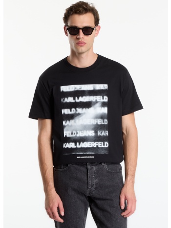 t-shirt karl lagerfeld jeans reg smoke logo tee black m