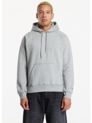 φούτερ carhartt wip hooded chase sweat grey heather/ gold s