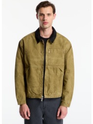 μπουφάν vans nico chore canvas jacket olive brown m