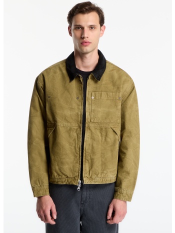 μπουφάν vans nico chore canvas jacket olive brown m